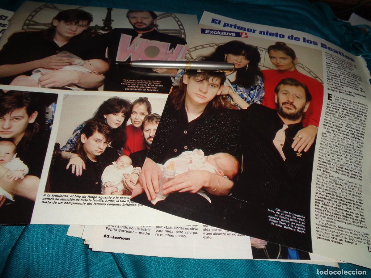 Coleccionismo de revistas: RECORTE : EL PRIMER NIETO DE LOS BEATLES. RINGO STARR, HA SIDO ABUELO. LECTURAS, OCTBRE 1985