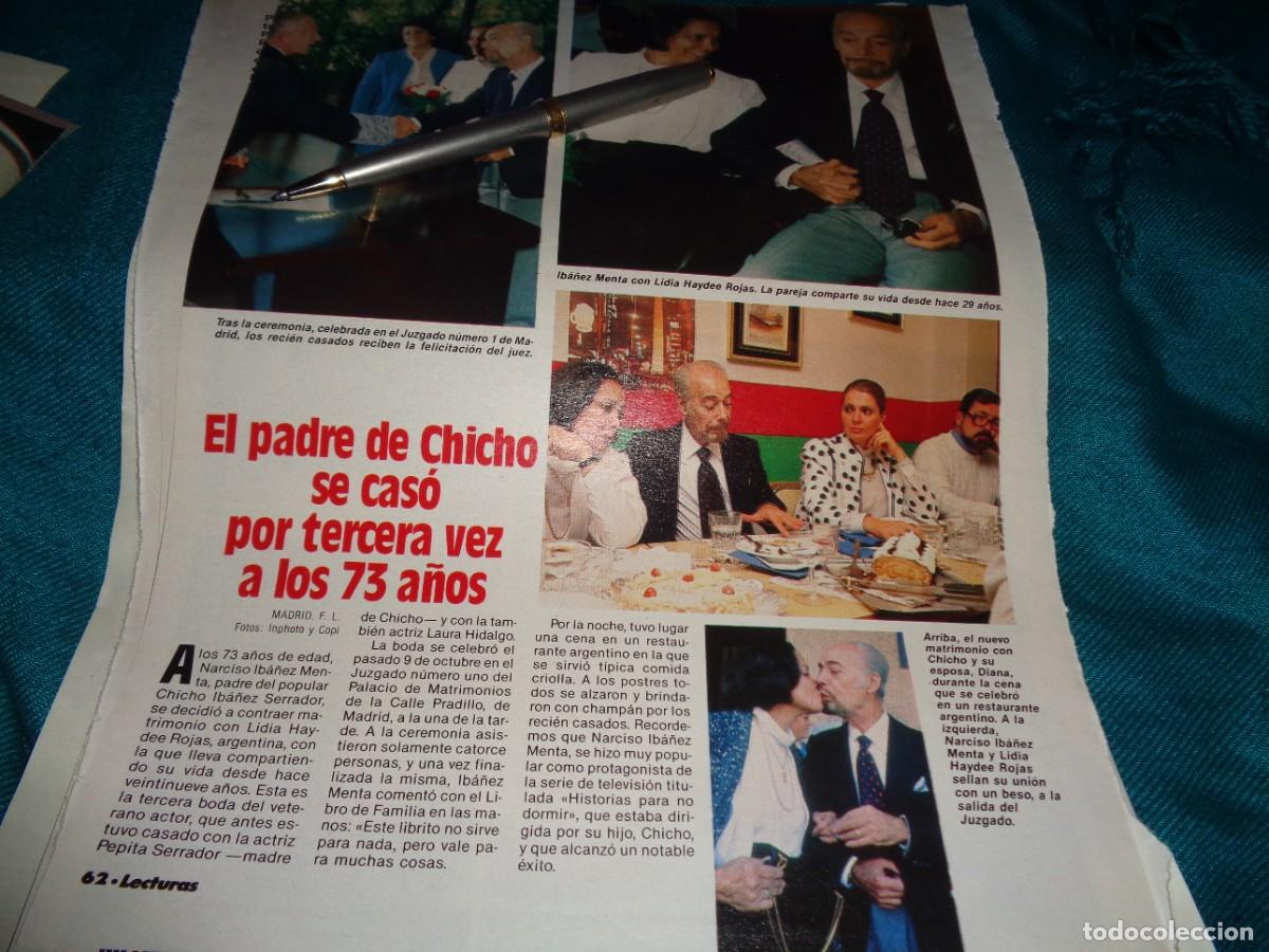 Coleccionismo de revistas: RECORTE : EL PADRE DE CHICHO, PASTOR SERRADOR, BODA POR 3&ordf; VEZ. LECTURAS, OCTBRE 1985