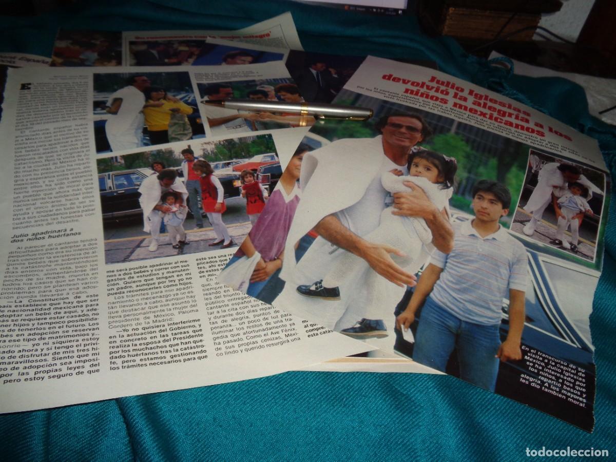 Coleccionismo de revistas: RECORTE : JULIO IGLESIAS, EN MEXICO PARA DAR APOYO. LECTURAS, OCTBRE 1985