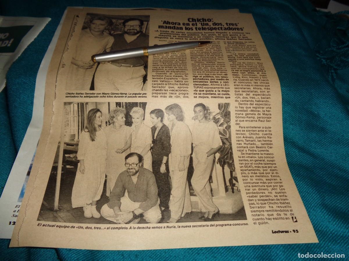 Coleccionismo de revistas: RECORTE : CHICHO : AHORA EN EL UN, DOS, TRES... MANDAN LOS TELESPECTADORES. LECTURAS, OCTBRE 1985