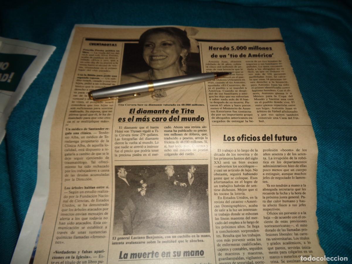 Coleccionismo de revistas: RECORTE : EL DIAMANTE DE CARMEN CERVERA, EL MAS CARO DEL MUNDO. LECTURAS, OCTBRE 1985