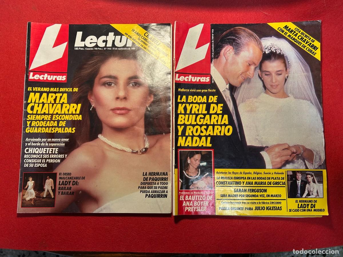 Magazine Collection : Lecturas revista n&ordm; 1955 y 1956 Marta Chavarri- Julio Iglesias-Lady Di-Chaveli-Maragall- de 1989