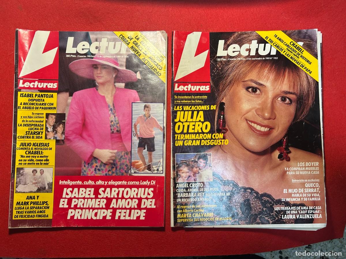 Coleccionismo de revistas: Lecturas revista n&ordm; 1953 y 1954 Julia Otero-Isabel Sartorius-Pantoja-Chaveli-Angel Cristo de 1989