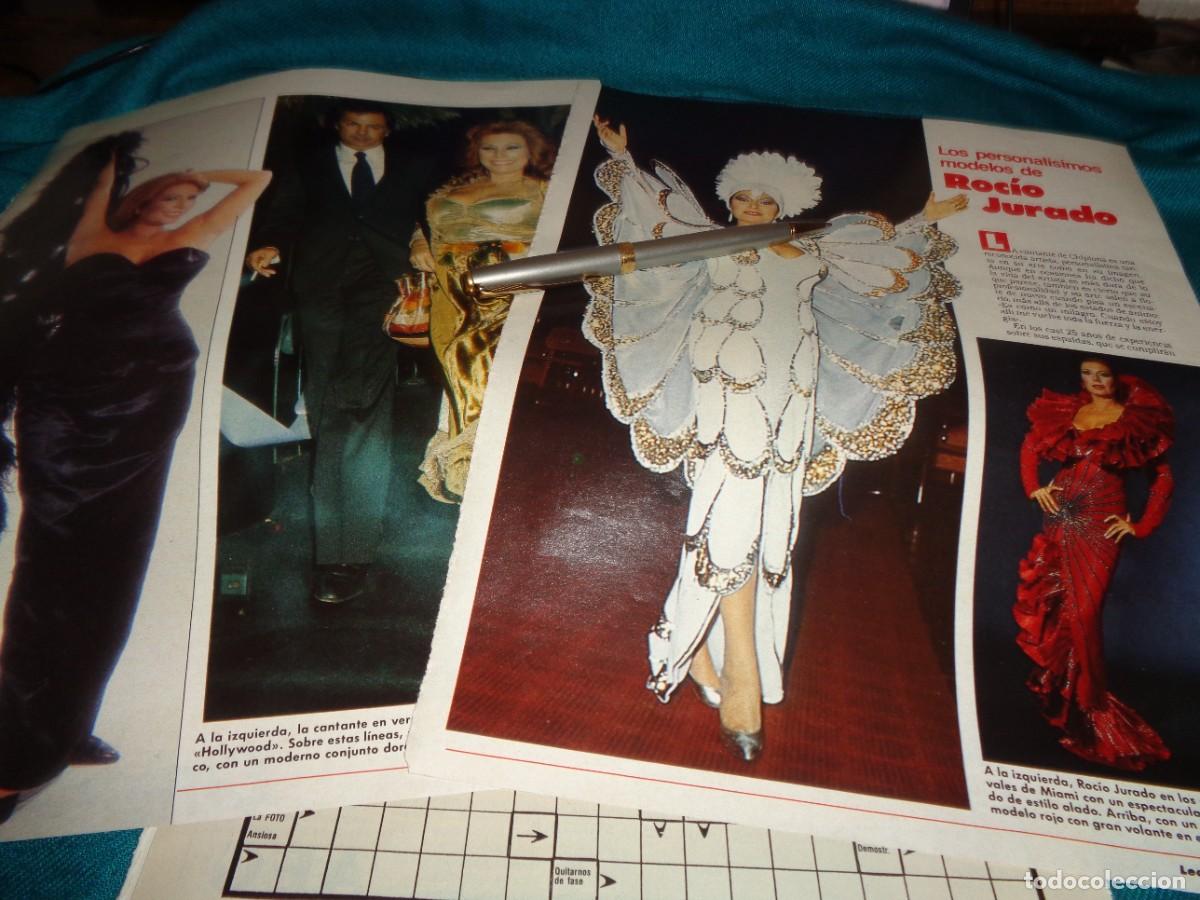 Coleccionismo de revistas: RECORTE : LOS PERSONALISIMOS MODELOS DE ROCIO DURCAL. LECTURAS, SPTMBRE 1988