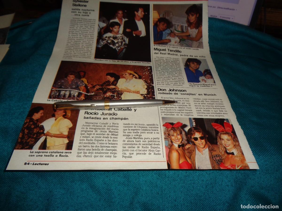 Collectionnisme de Magazines: RECORTE : MONTSERRAT CABALLE Y ROCIO JURADO, BA&Ntilde;ADAS EN CHAMPAN. LECTURAS, SPTMBRE 1988