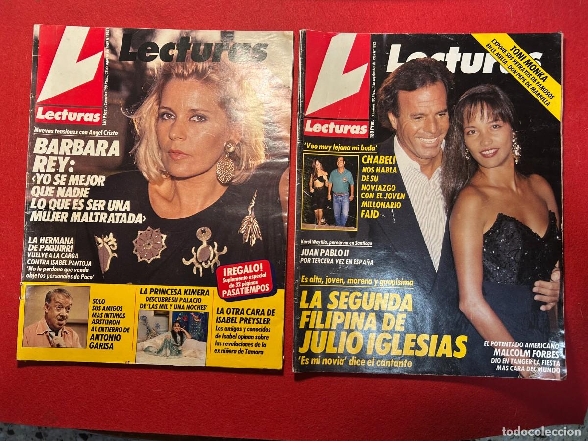 Coleccionismo de revistas: Lecturas revista n&ordm; 1951 y 1952 Barbara Rey-Julio Iglesias-Diana-Rocio Jurado-Chabeli de 1989