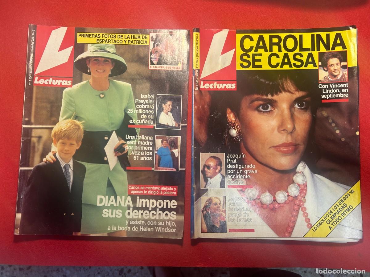 Coleccionismo de revistas: Lecturas revista n&ordm; 2104 y 2106 Diana-Presley-Carolina-Marta Sanchez-Rocio Jurado- de 1992
