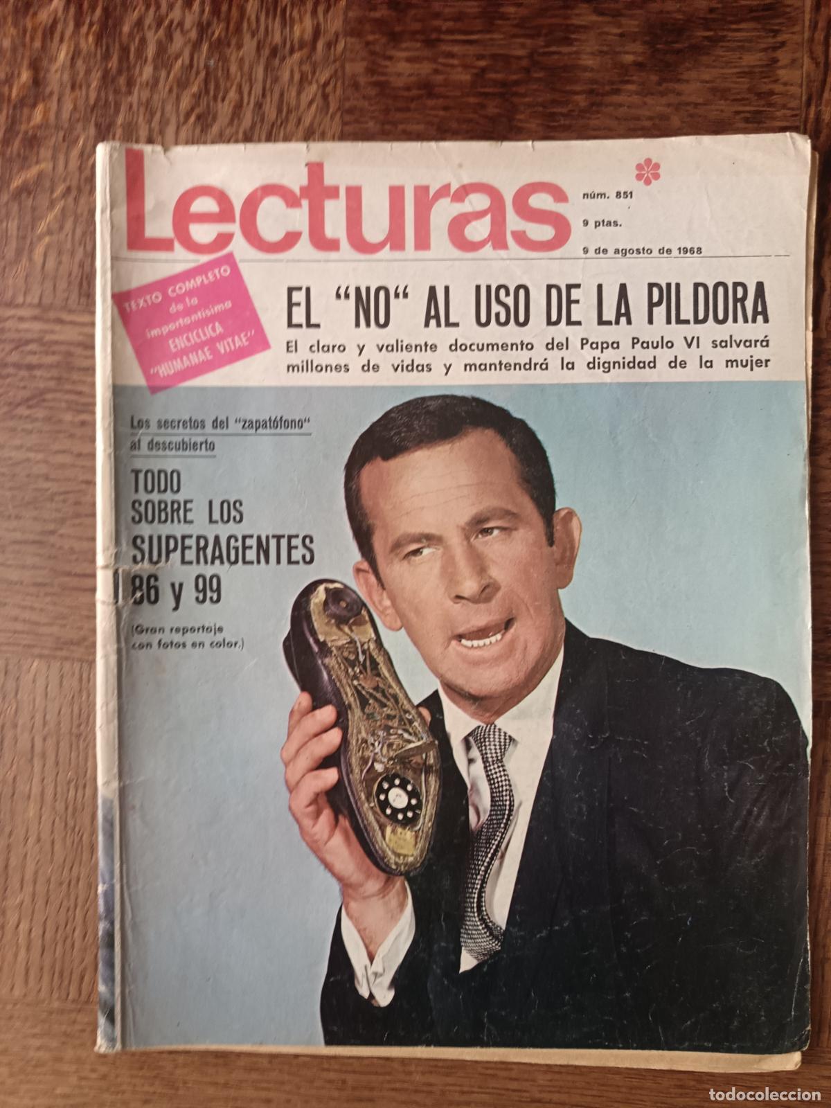Coleccionismo de revistas: LECTURAS 851 de 1968. Superagente 86. Dominguin, Jane Fonda, Salome, Bob Dylan, Lauren Bacall, Sirex