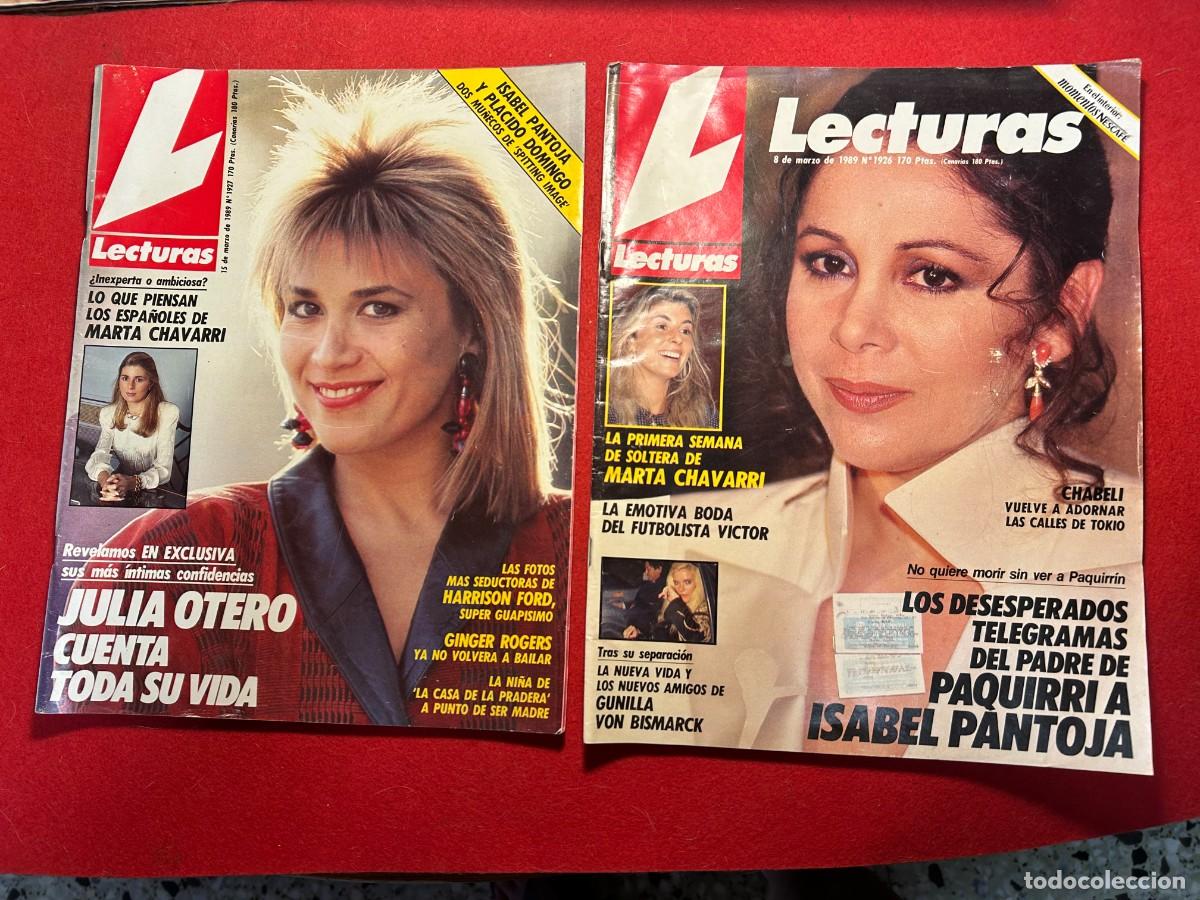 Coleccionismo de revistas: Lecturas revista n&ordm; 1926 y 1927 Marti Chevarri-Sting-Julia Otero-Harrison Ford- El Puma-Nu&ntilde;ez- 1989