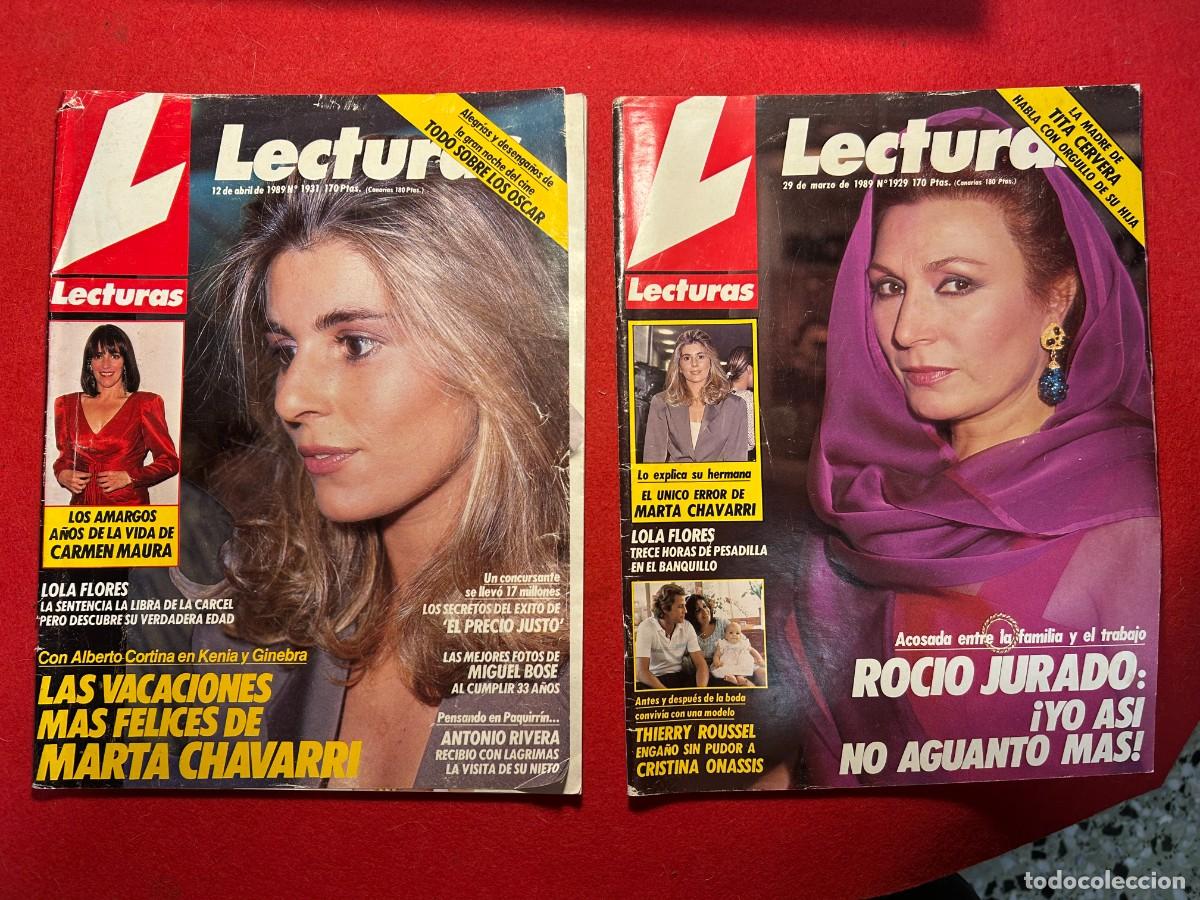 Coleccionismo de revistas: Lecturas revista n&ordm; 1929-1931-Rocio Jurado-Marta Chavarri-Carmen Maura-Melanie Grifii 1989