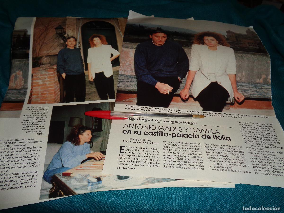 Coleccionismo de revistas: RECORTE : ANTONIO GADES, EN SU CASTILLO-PALACIO DE ITALIA. LECTURAS, ABRIL 1991