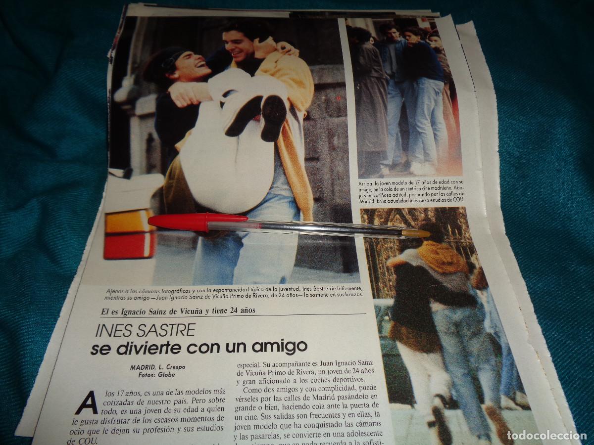 Coleccionismo de revistas: RECORTE : INES SASTRE, SE DIVIERTE. LECTURAS, ABRIL 1991