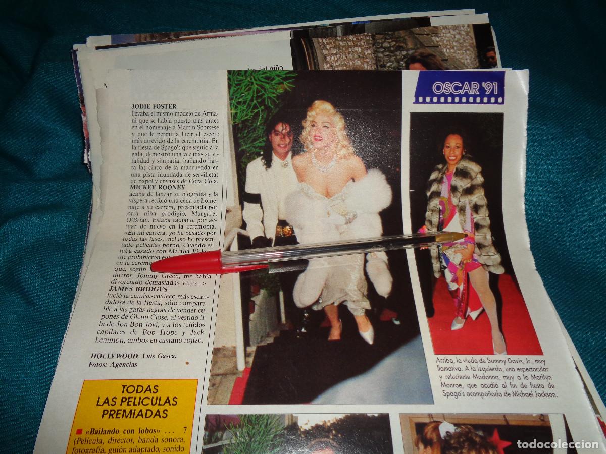 Coleccionismo de revistas: RECORTE : MADONNA Y MICHAEL JACKSON. LECTURAS, ABRIL 1991