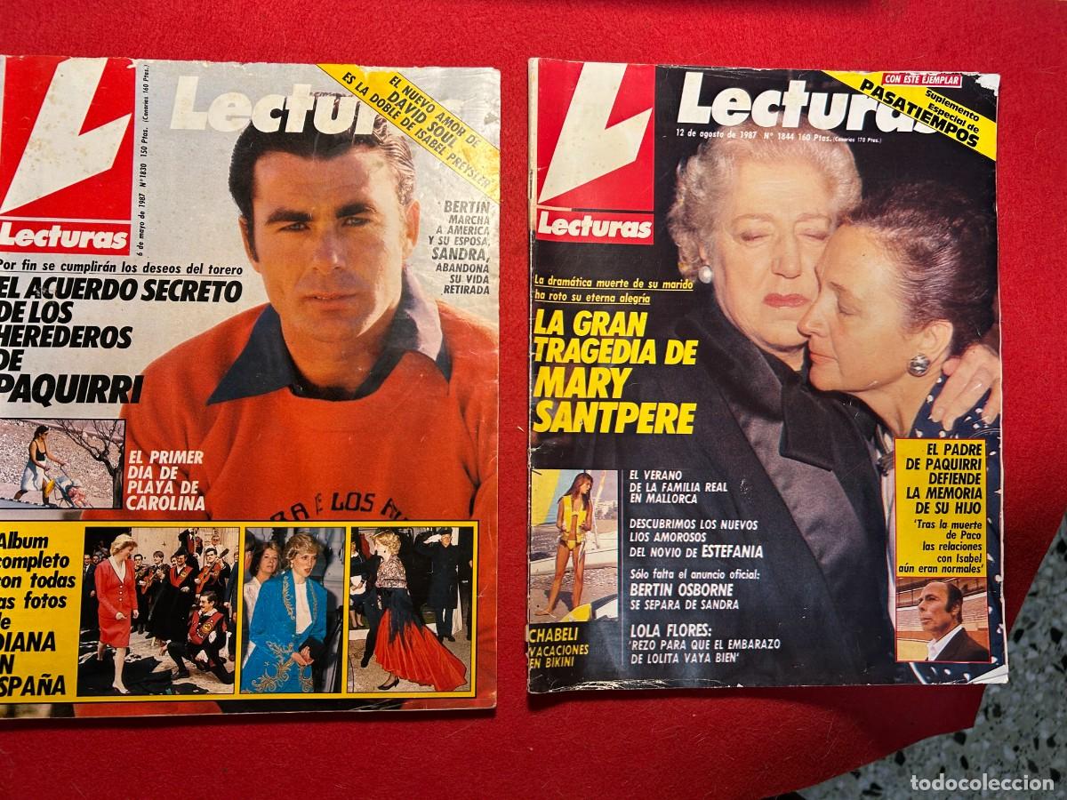 Coleccionismo de revistas: Lecturas revista n&ordm; 1830-1844-Paquirri-Diana-Mari Santpere-Chaveli-Silvia Tortosa- 1987