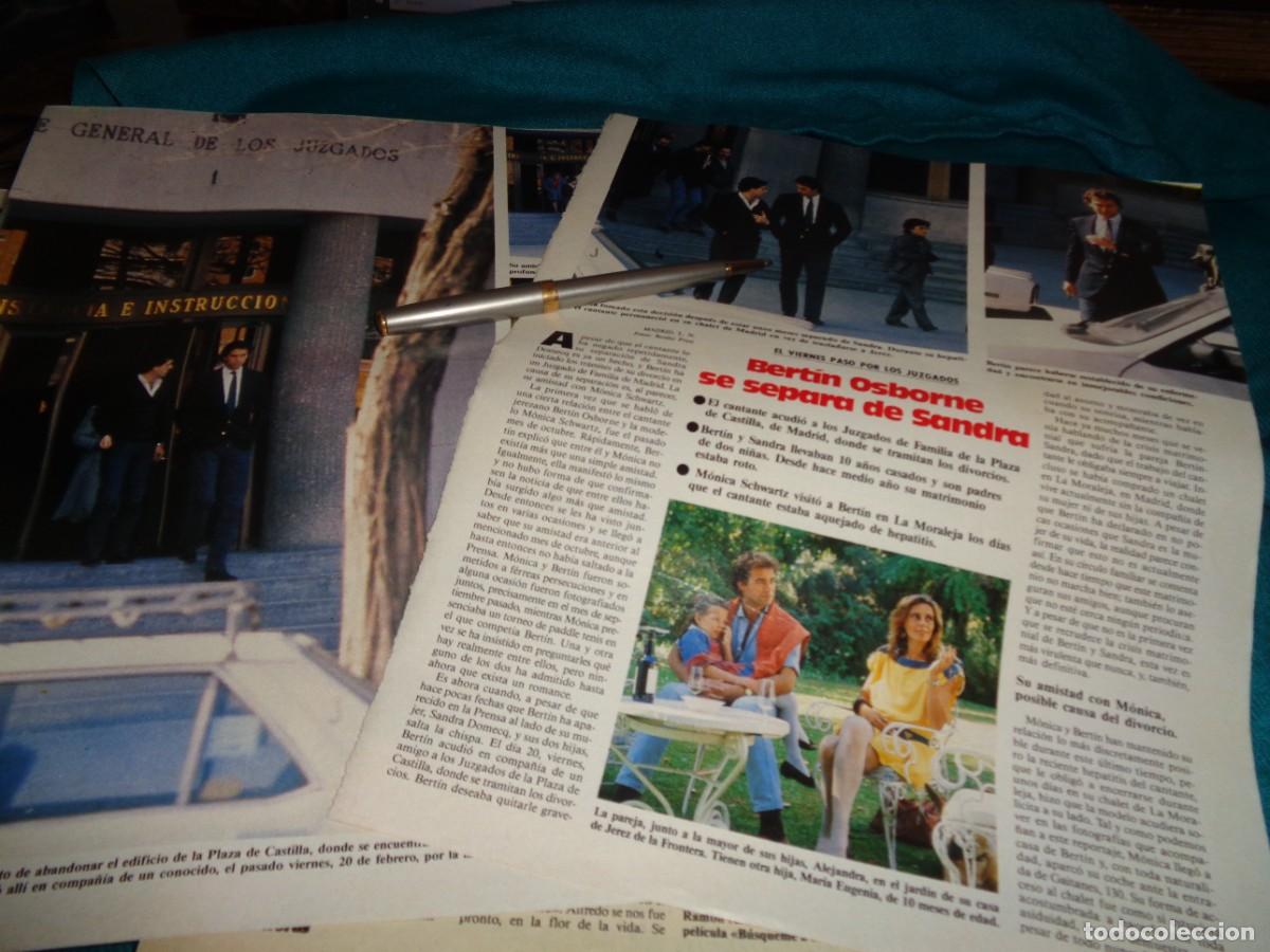 Coleccionismo de revistas: RECORTE : BERTIN OSBORNE, SE SAPARA DE SANDRA. LECTURAS, MARZO 1987