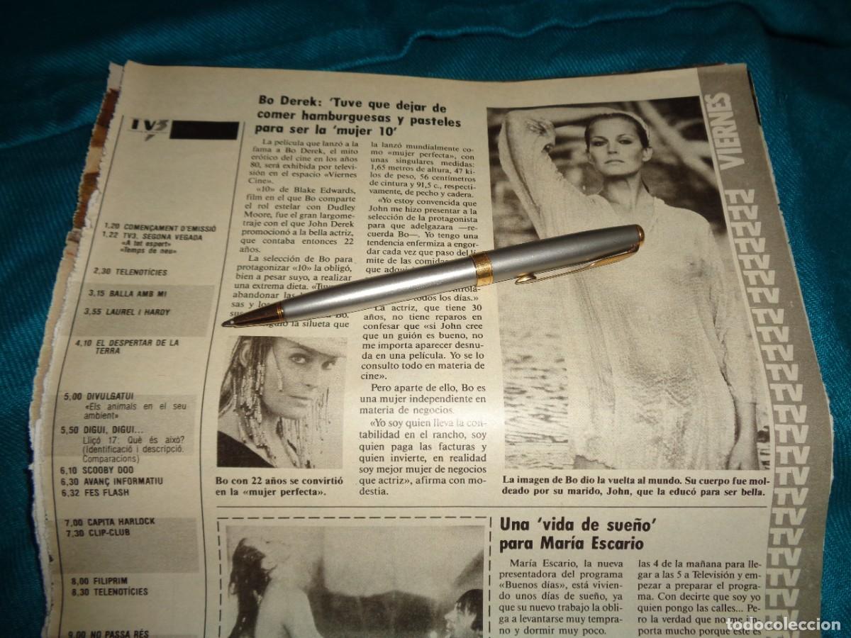 Coleccionismo de revistas: RECORTE : BO DEREK, COMO SER MUJER 10. LECTURAS, MARZO 1987