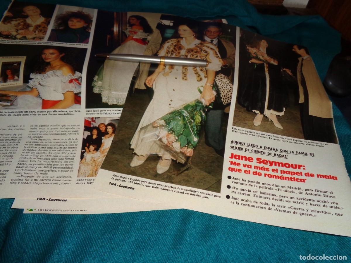 Coleccionismo de revistas: RECORTE : JANE SEYMOUR, EN ESPA&Ntilde;A. LECTURAS, MARZO 1987
