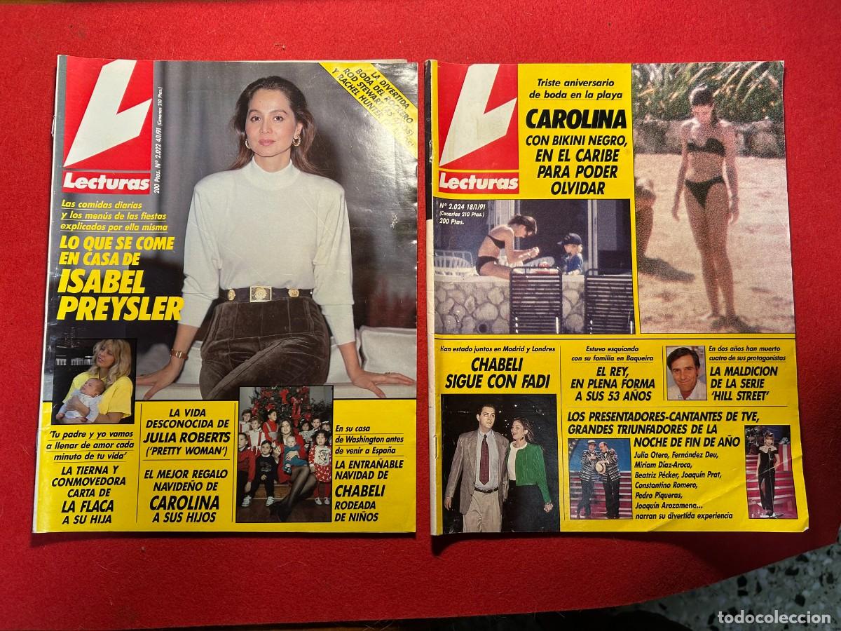 Coleccionismo de revistas: Lecturas revista n&ordm; 2022-Isabel Preysler-Julia Roberts-Pantoja-Rod Stewart-Chaveli-Carolina 1991