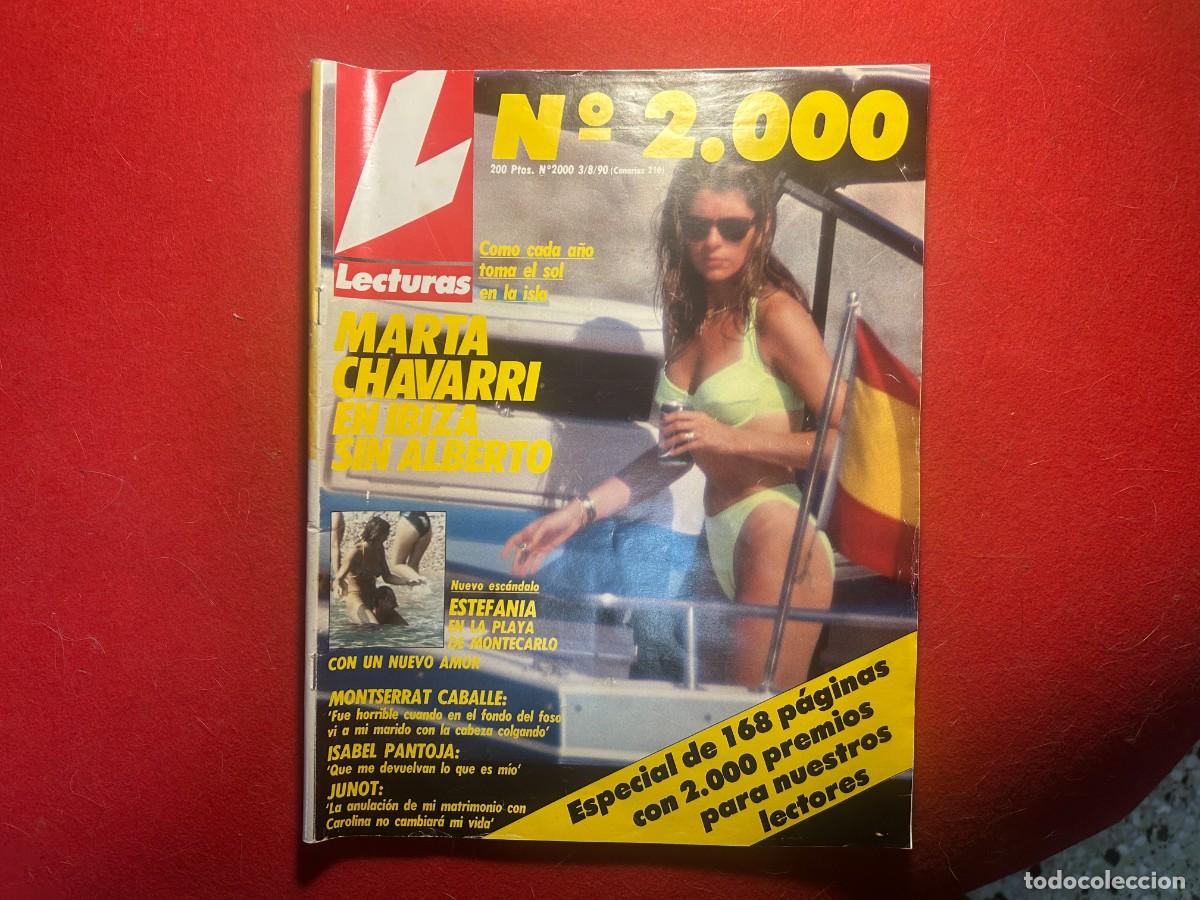 Coleccionismo de revistas: Lecturas revista n&ordm; 2000- Marta Chevarri-Pecos-Madonna-Pantoj-Kevin Costner-Junot-Rociito-1990