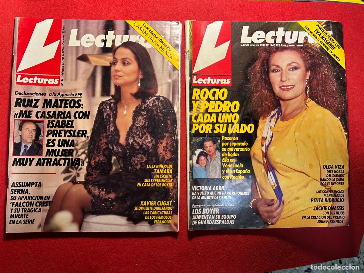 Coleccionismo de revistas: Lecturas revista N&ordm; 1941-1942-Rocio Jurado-Ruiz Mateos-Sabrina-Victoria Abril-Angela Molina-1989