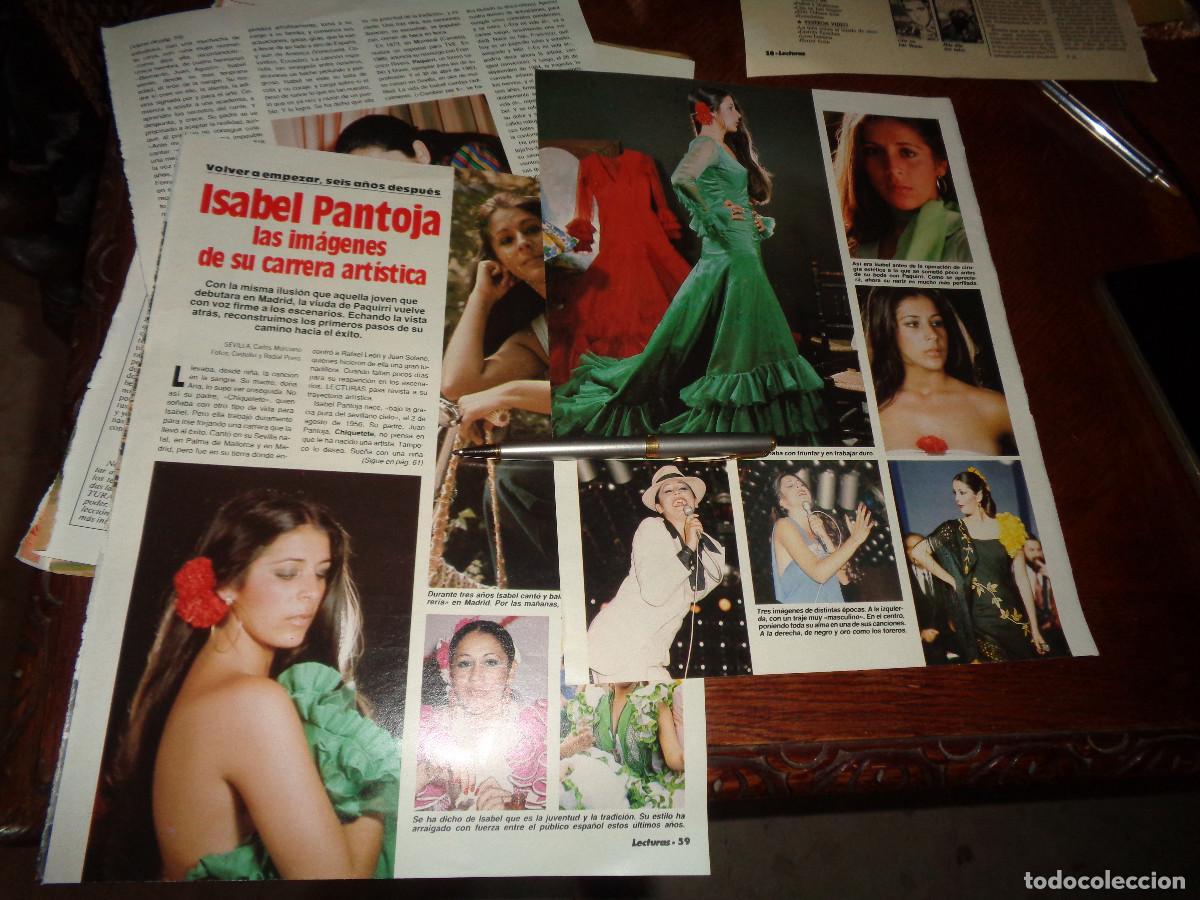 Coleccionismo de revistas: RECORTE : ISABEL PANTOJA, IMAGENES DE SU CARRERA ARTISTICA. LECTURAS, FBR 1986