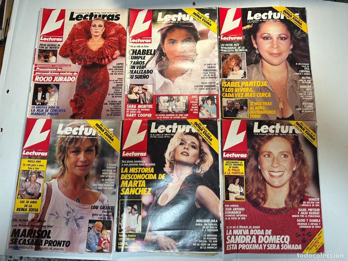 Coleccionismo de revistas: Lecturas de 1988-Marta Sanchez-Pantoja-Rocio Jurad-Sandra Domecq-Marisol-Cher-Bertin-Julio Iglesias-