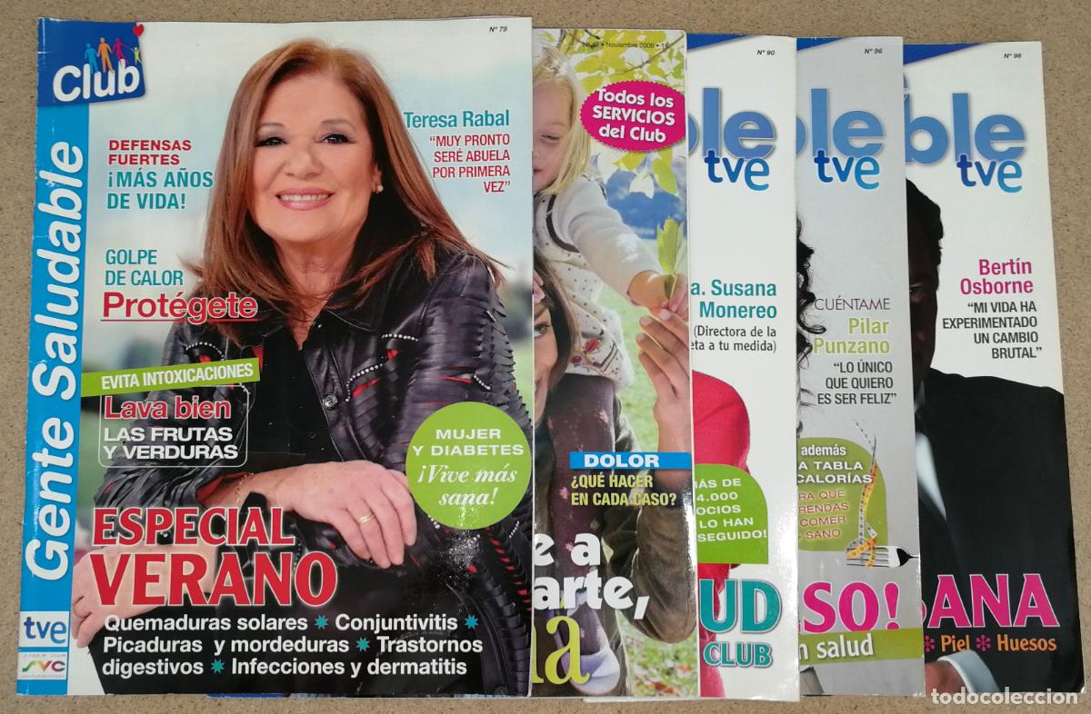Coleccionismo de revistas: LOTE 5 REVISTAS CLUB GENTE SALUDABLE TVE. N&Uacute;MS. 46, 79, 90, 96, 98. - Saber Vivir Comunicaci&oacute;n, S.L.