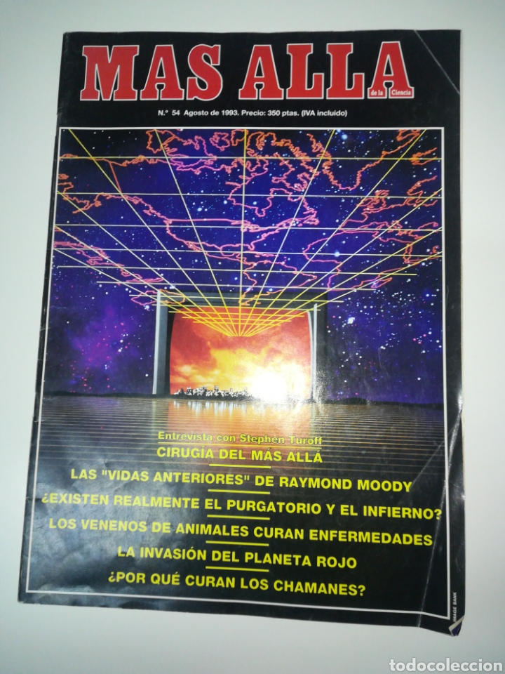REVISTA MÁS ALLÁ NÚMERO 54 - AGOSTO 1993 (Coleccionismo - Revistas y Periódicos Modernos (a partir de 1.940) - Revista Más Allá)