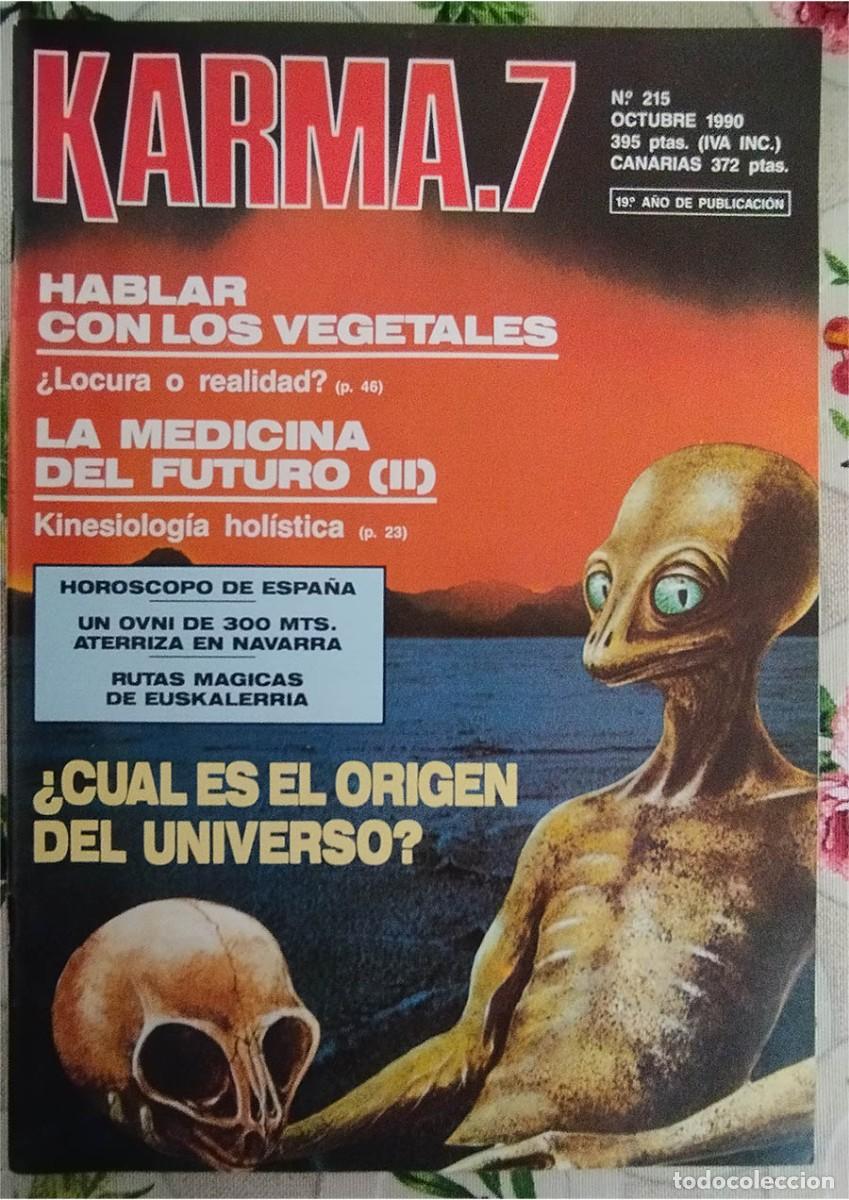 Coleccionismo de revista M&aacute;s All&aacute;: KARMA.7 N.&ordm; 215 OCTUBRE 1990 HABLAR CON VEGETALES OVNI EN NAVARRA RUTAS MAGICAS EN EUSKALERRIA