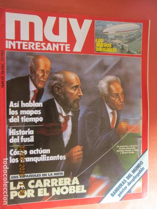 Sammeln von Zeitschriften Muy Interesante: MUY INTERESANTE N&ordm; 43 - XII-1984 - SEIS ESPA&Ntilde;OLES EN LA META LA CARRERA POR EL NOBEL