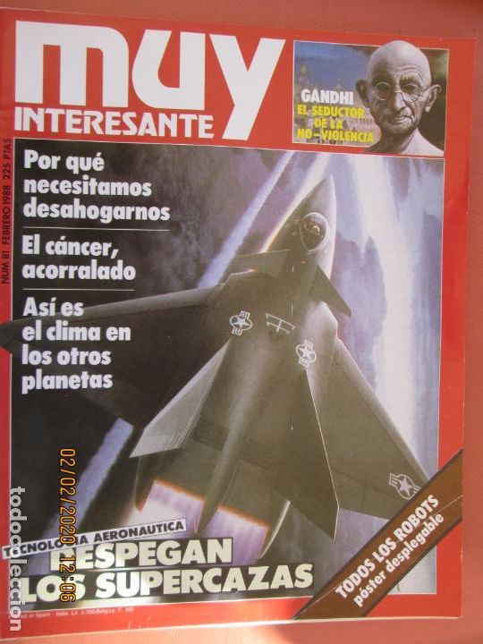 Sammeln von Zeitschriften Muy Interesante: REVISTA MUY INTERESANTE - N&ordm; 81 - FEBRERO 1988 - GANDHI EL SEDUCTOR DE LA NO VIOLENCIA ...