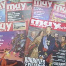 Coleccionismo de Revista Muy Interesante: LOTE DE 5 REVISTAS MUY INTERESANTE , AÑOS 80 - 90 Y 1 MUY HISTORIA , BIOGRAFIA