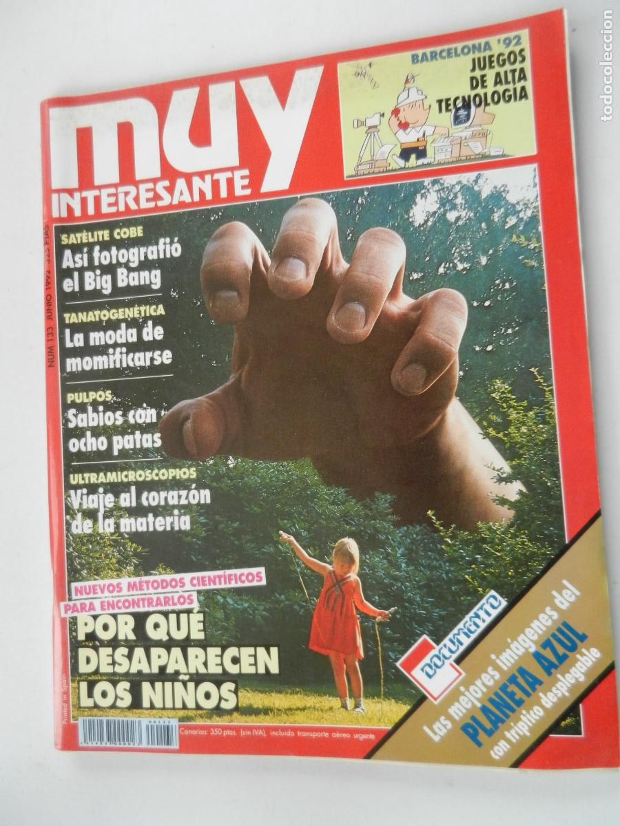 Coleccionismo de Revista Muy Interesante: MUY INTERESANTE REVISTA N&ordm; 133 - 06-1992- SATELITE COBRE , ASI SE FOTOGRAFI&Oacute; EL BIG BANG