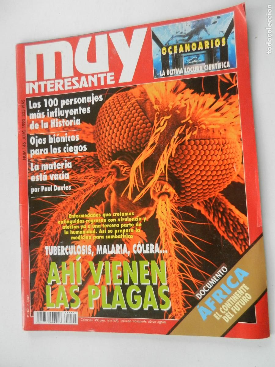 Coleccionismo de Revista Muy Interesante: MUY INTERESANTE REVISTA N&ordm; 146 - 07-1993- TUBERCULOSIS , MALARIA , COLERA , VIENEN LAS PLAGAS