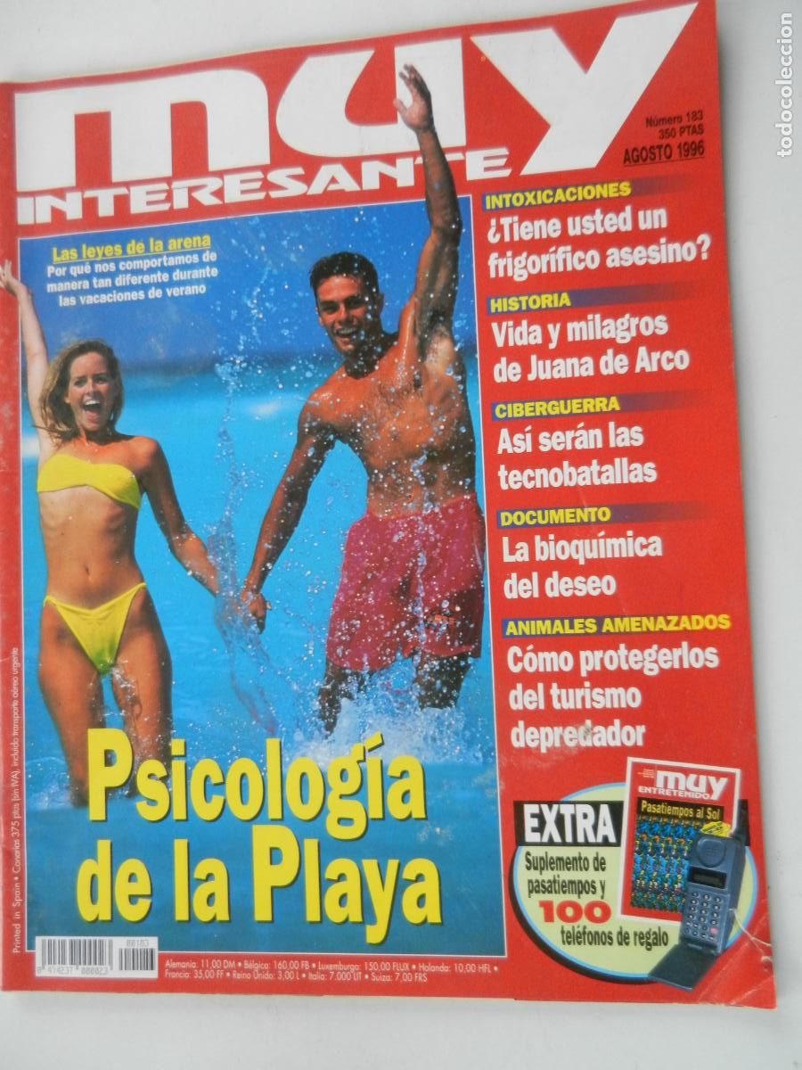 Coleccionismo de Revista Muy Interesante: MUY INTERESANTE REVISTA N&ordm; 182 - 08-1996- PSICOLOGIA DE LA PLAYA