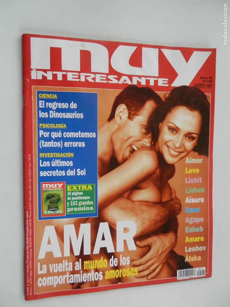 Coleccionismo de Revista Muy Interesante: MUY INTERESANTE REVISTA N&ordm; 195 - AGOSTO 1997 - AMAR , LA VUELTA AL MUNDO DE LOS COMPORTAMIENTOS