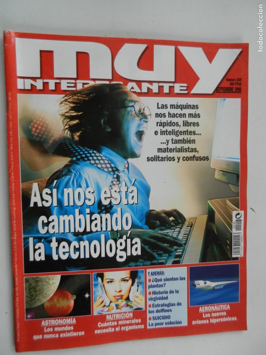 Coleccionismo de Revista Muy Interesante: MUY INTERESANTE REVISTA N&ordm; 206 - SEPTIEMBRE 1998 - AS&Iacute; EST&Aacute; CAMBIANDO LA TECNOLOGIA