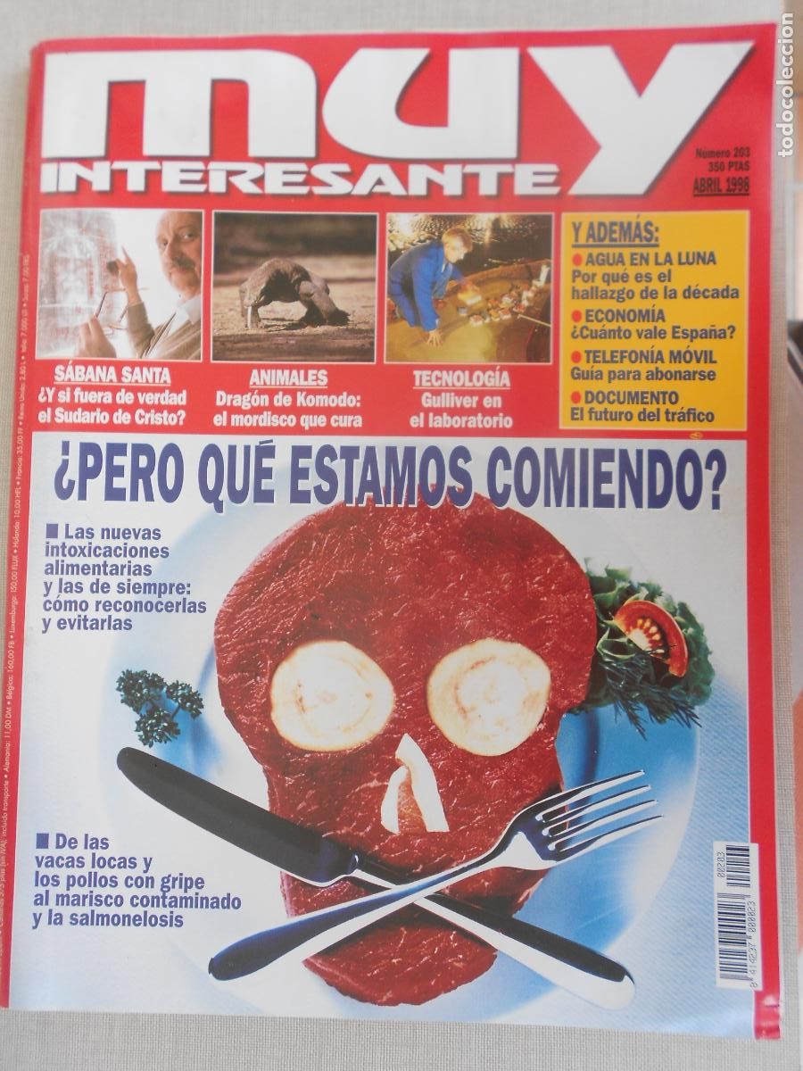 Coleccionismo de Revista Muy Interesante: MUY INTERESANTE REVISTA N&ordm; 203-04-1998-&iquest;PERO QUE ESTAMOS COMIENDO?
