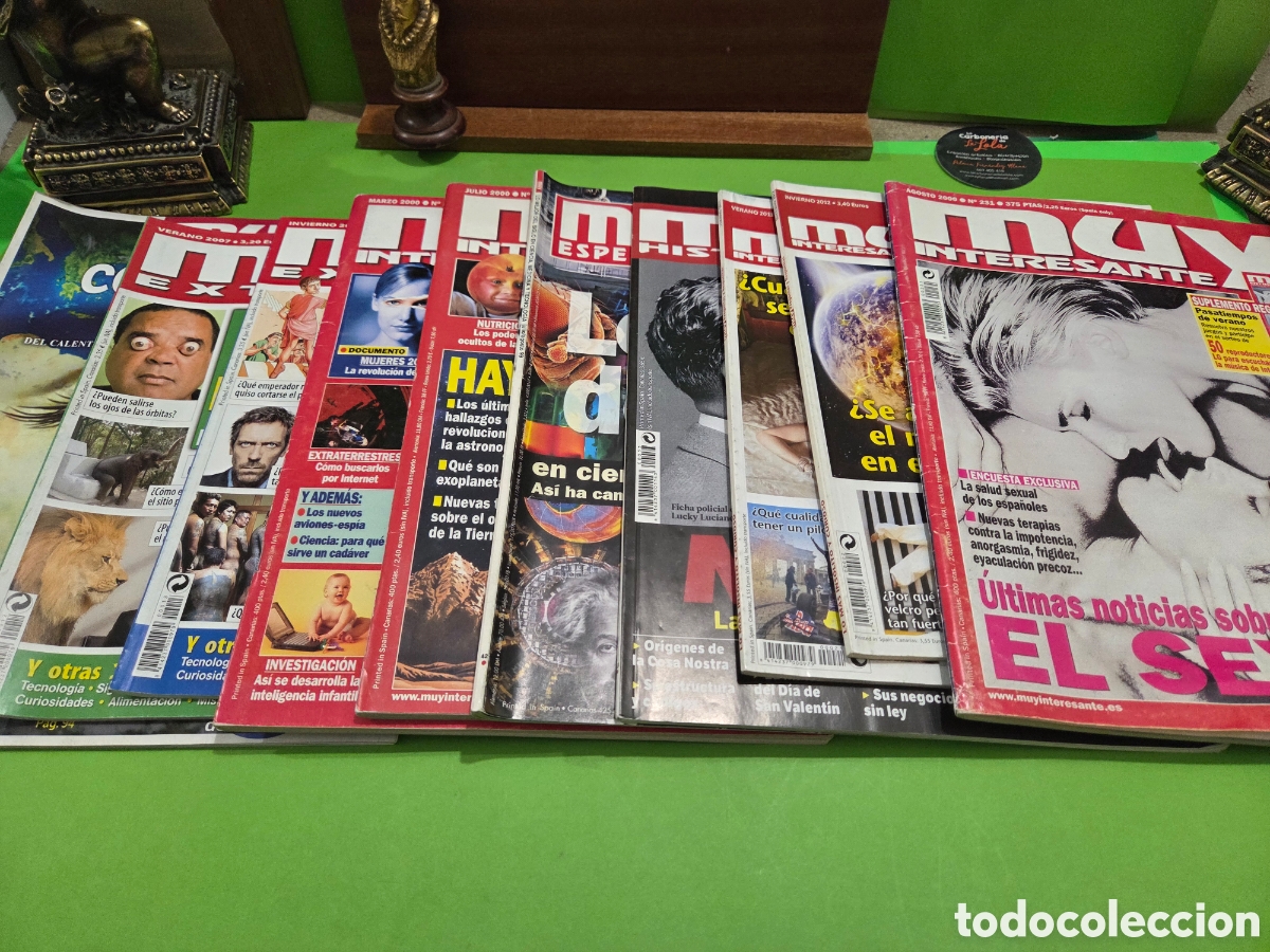 Coleccionismo de Revista Muy Interesante: LOTE DE 10 REVISTAS...&rdquo;&rdquo;MUY INTERESANTE&rdquo;&rdquo;...A&Ntilde;OS 99..00..07..08..011..012..014..