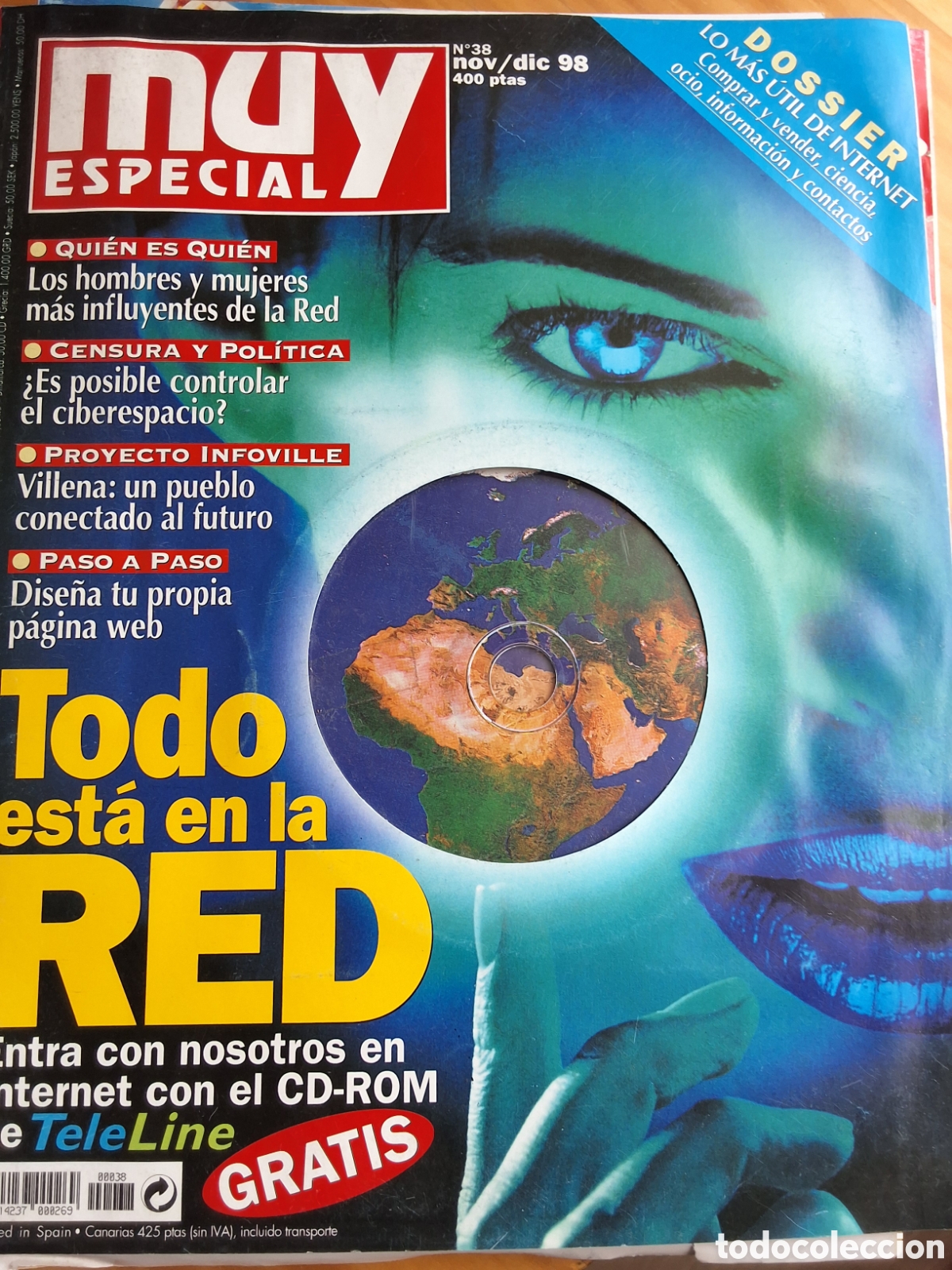 Coleccionismo de Revista Muy Interesante: Todo esta en la red revista muy interesante especial n&uacute;mero 38 (1998/11) incluye CD