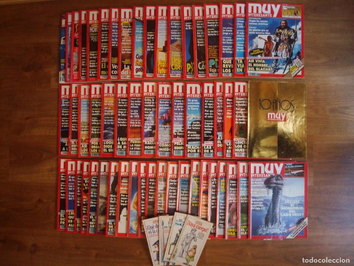 Coleccionismo de revista Muy Interesante: Lote 53 revistas Muy Interesante + 4 libros (63, 64, 65, 66, 67, 68, 69, 70, 71, 72, 74, 76, 77...)