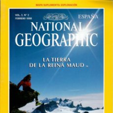 Coleccionismo de National Geographic: NATIONAL GEOGRAPHIC ESPAÑA - FEBRERO 1998 - LA TIERRA DE LA REINA MAUD