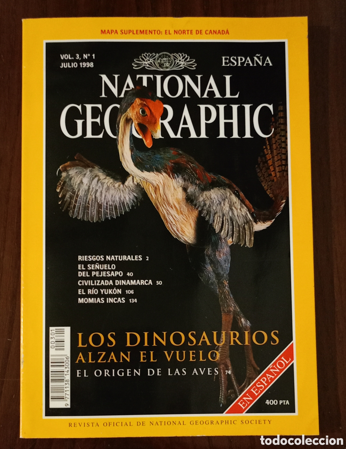 Coleccionismo de National Geographic: Revista National Geographic en espa&ntilde;ol Vol.3, N&uacute;m 1. Julio 1998.