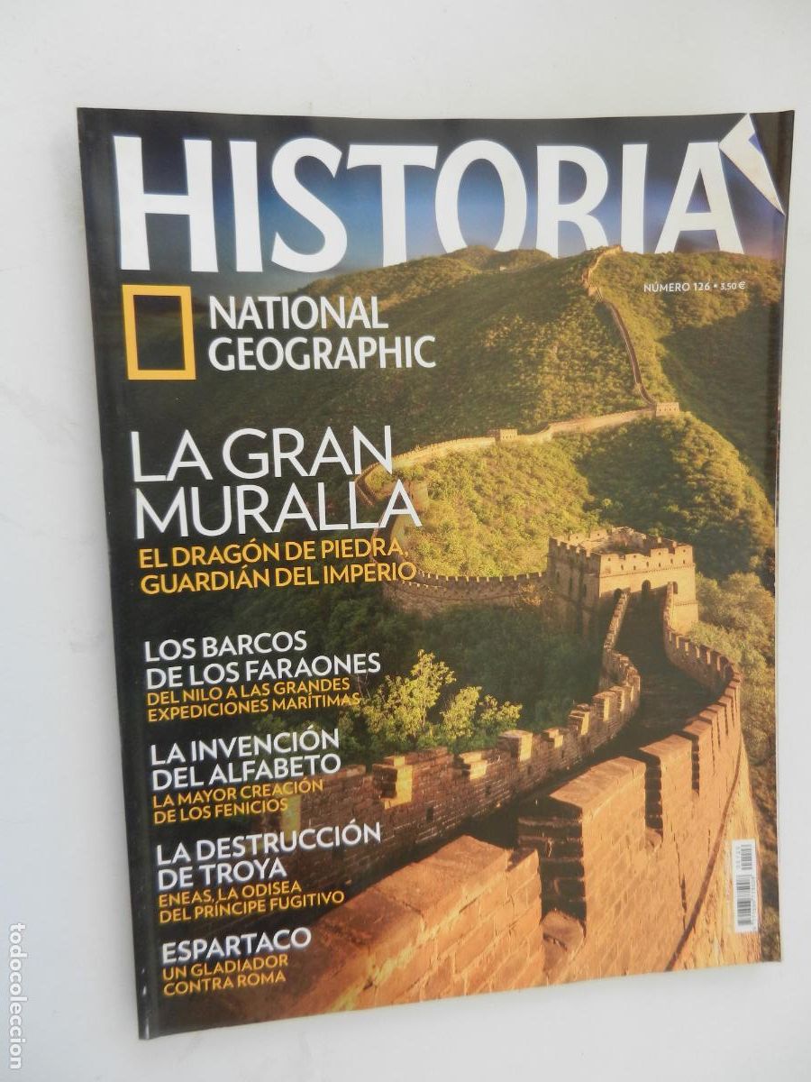 Collection of National Geographic: HISTORIA - NATIONAL GEOGRAPHIC N&ordm; 126 - LA GRAN MURALLA - LA INVENCI&Oacute;N DEL ALFABETO, ESPARTACO ..