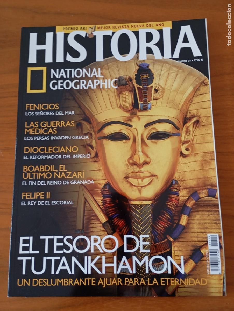 Coleccionismo de National Geographic: HISTORIA NATIONAL GEOGRAPHIC NUM 24. TESORO TUTANKHAMON, FENICIOS, GUERRAS MEDICAS, FELIPE II
