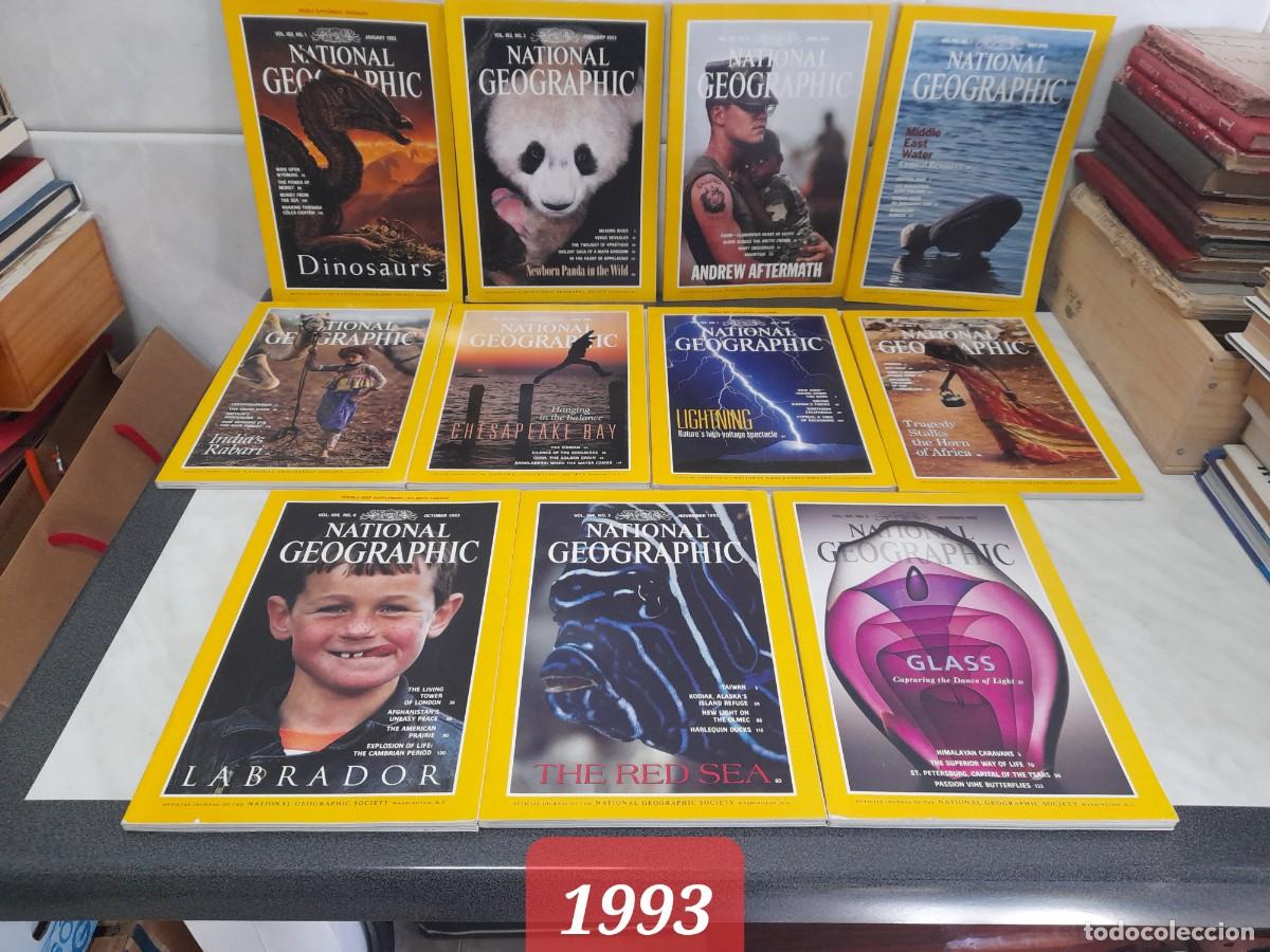 Coleccionismo de National Geographic: NATIONAL GEOGRAPHIC EDICI&Oacute;N USA. A&Ntilde;O 1993. 11 N&Uacute;MEROS . FALTA EL MES DE MARZO.