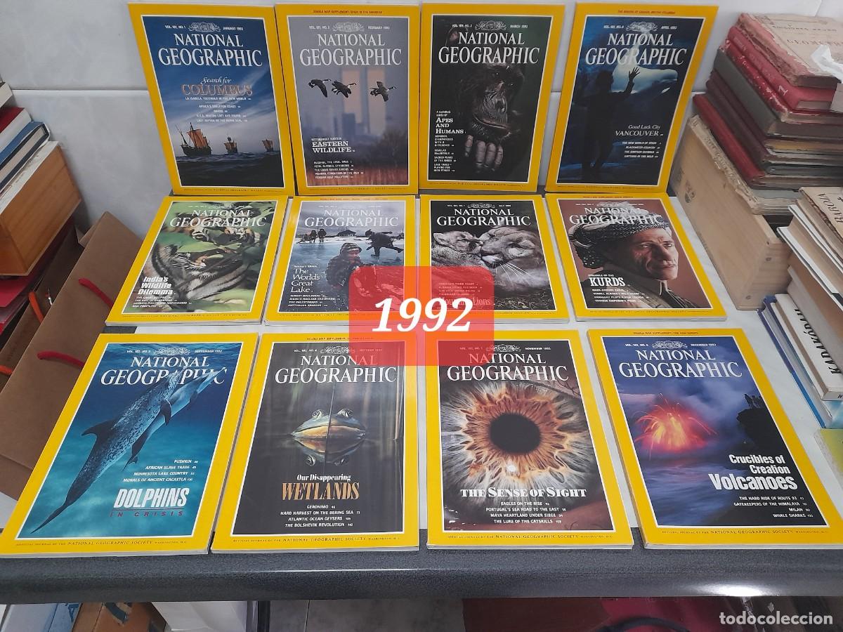 Coleccionismo de National Geographic: NATIONAL GEOGRAPHIC EDICI&Oacute;N USA. A&Ntilde;O 1992 COMPLETO. 12 N&Uacute;MEROS .