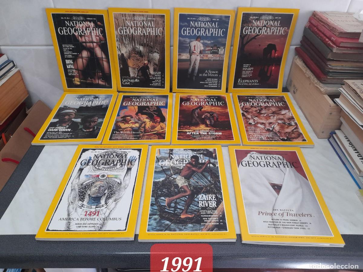 Coleccionismo de National Geographic: NATIONAL GEOGRAPHIC EDICI&Oacute;N USA. A&Ntilde;O 1991. 11 N&Uacute;MEROS . FALTA EL MES DE ENERO.