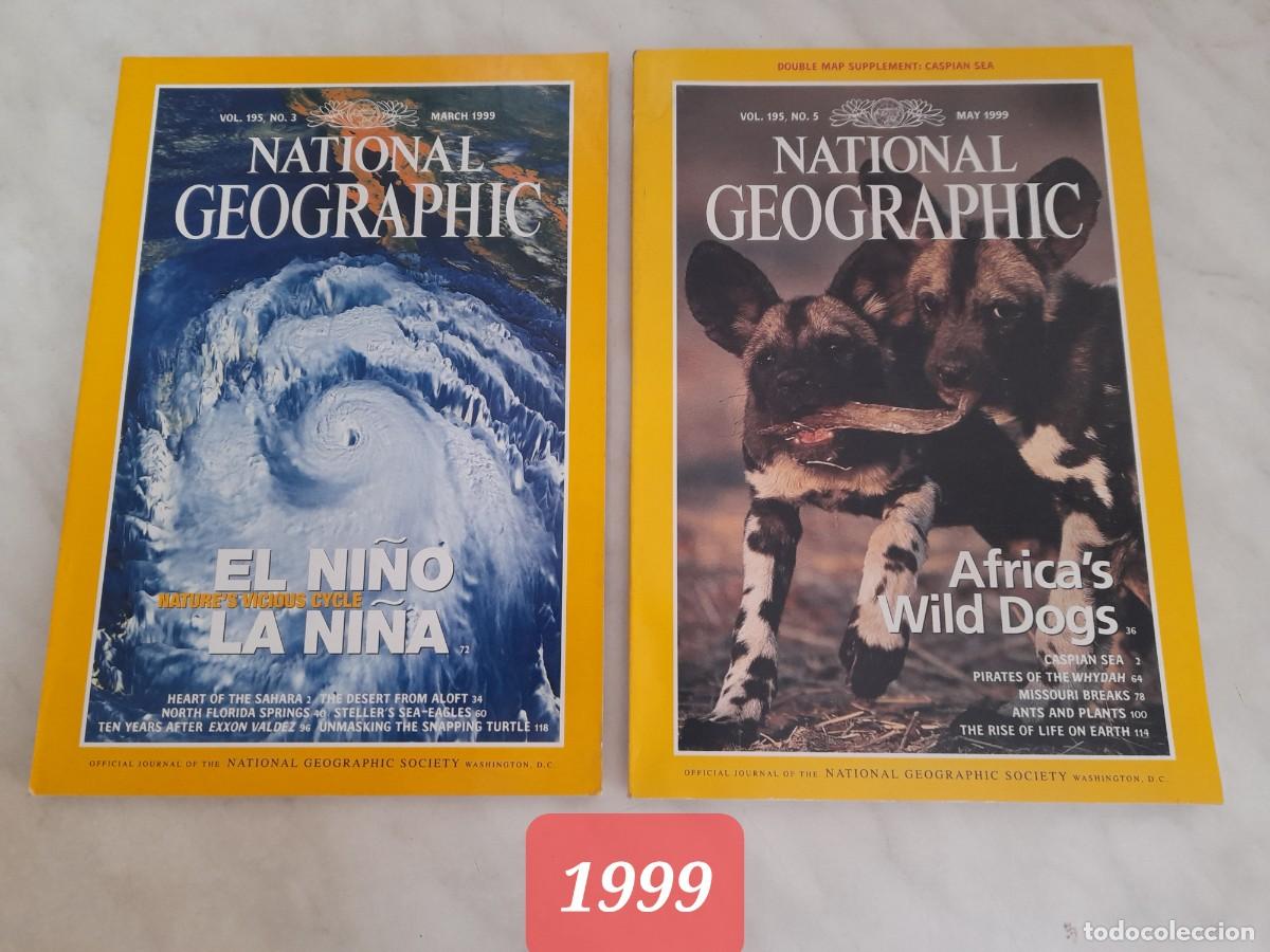 Coleccionismo de National Geographic: NATIONAL GEOGRAPHIC EDICI&Oacute;N USA. A&Ntilde;O 1999. 2 N&Uacute;MEROS: MARZO Y MAYO. COMPRA M&Iacute;NIMA 5 &euro;.