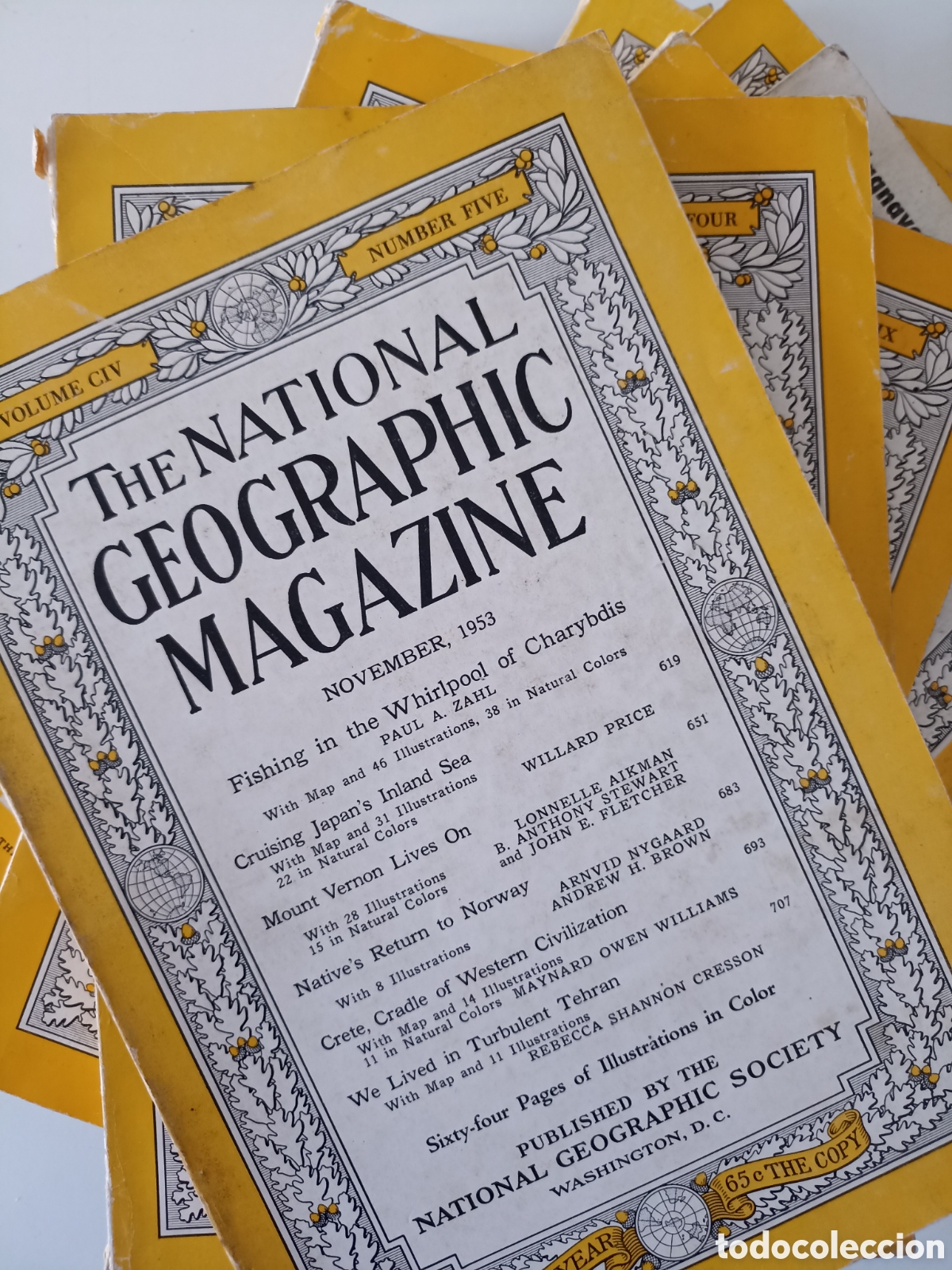 Coleccionismo de National Geographic: Lote 9 x The National Geographic Magazine (1953-1979)